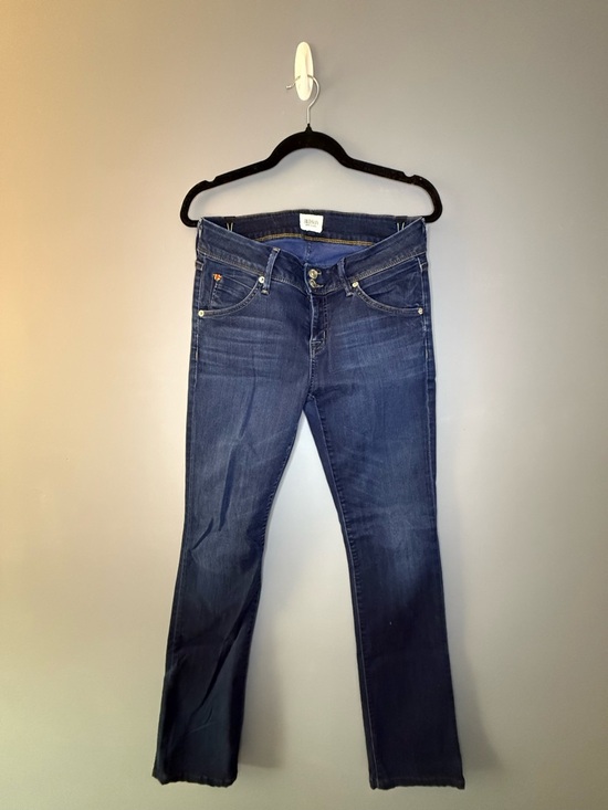 Hudson Jeans Denim - Vintage Hudson Jeans “Beth Babyboot” Dark Indigo Bootcut with Subtle Whiskering